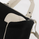 BURBERRY Blue Label Hand Bag Canvas Black Auth ka1019-14