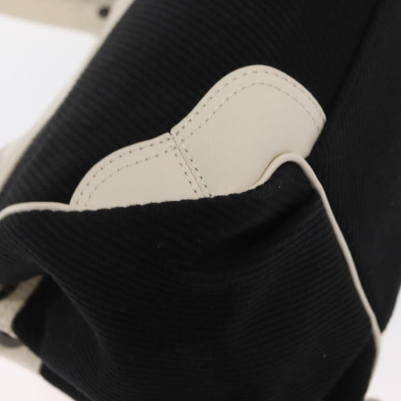 BURBERRY Blue Label Hand Bag Canvas Black Auth ka1019