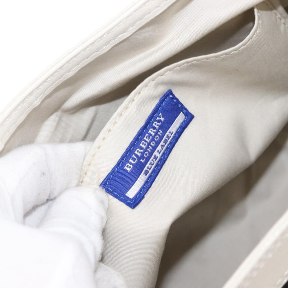 BURBERRY Blue Label Hand Bag Canvas Black Auth ka1019