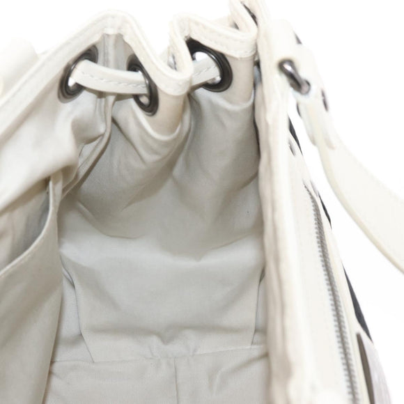 BURBERRY Blue Label Hand Bag Canvas Black Auth ka1019