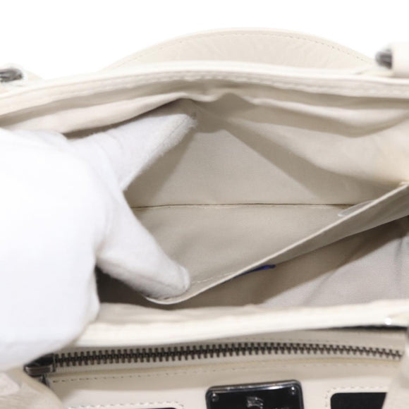 BURBERRY Blue Label Handtas Canvas Zwart Auth ka1019