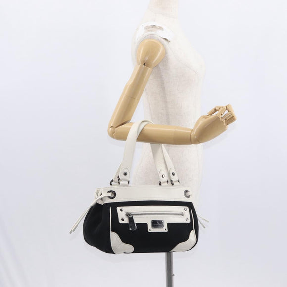BURBERRY Blue Label Handtas Canvas Zwart Auth ka1019