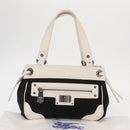 BURBERRY Blue Label Hand Bag Canvas Black Auth ka1019-12
