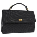 BALLY Hand Bag Leather Black Gold Auth ka1020-1
