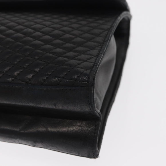 BALLY Hand Bag Leather Black Gold Auth ka1020