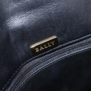 BALLY Hand Bag Leather Black Gold Auth ka1020-16