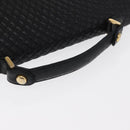 BALLY Hand Bag Leather Black Gold Auth ka1020-7