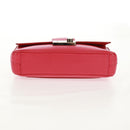 PRADA Umhängetasche Kette Saffianoleder Rot Silber Auth ka1025V-5