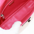 PRADA Chain Shoulder Bag Safiano leather Red Silver Auth ka1025V-19