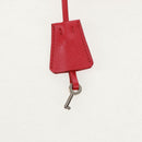 PRADA Umhängetasche Kette Saffianoleder Rot Silber Auth ka1025V-26
