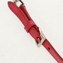 PRADA Umhängetasche Kette Saffianoleder Rot Silber Auth ka1025V-8
