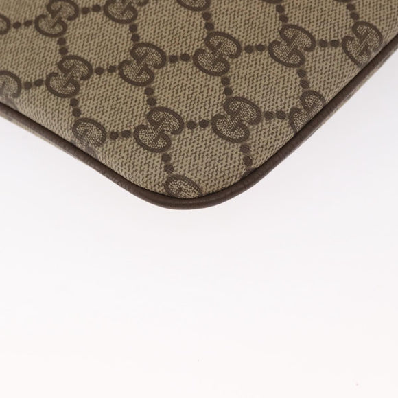 GUCCI GG Supreme Web Sherry Line Bag PVC Beige Gold 904 02 047 Auth ka1026