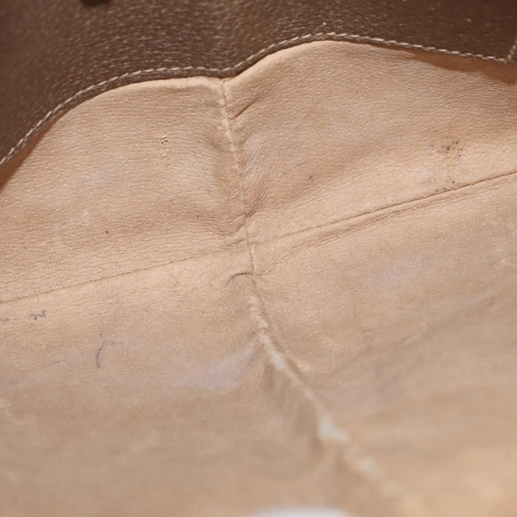 GUCCI GG Supreme Web Sherry Line Bag PVC Beige Gold 904 02 047 Auth ka1026