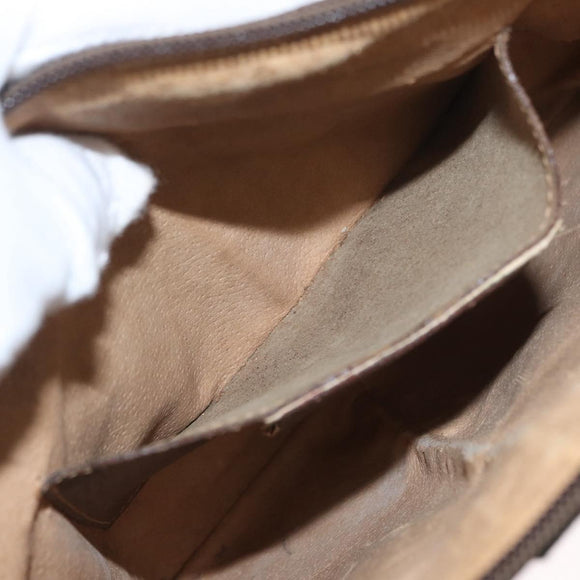 GUCCI GG Supreme Web Sherry Line Bag PVC Beige Gold 904 02 047 Auth ka1026