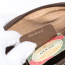 GUCCI GG Supreme Web Sherry Line Bag PVC Beige Gold 904 02 047 Auth ka1026-12