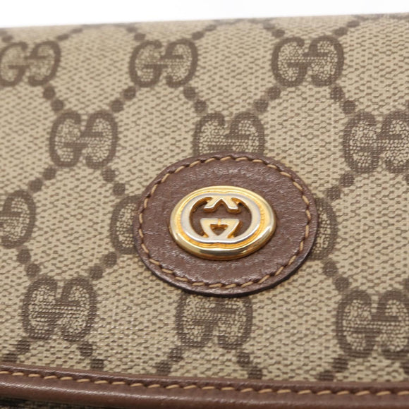 GUCCI GG Supreme Shoulder Bag PVC Beige Gold 007 115 6087 Auth ka1027
