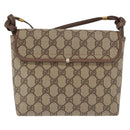 GUCCI GG Supreme Shoulder Bag PVC Beige Gold 007 115 6087 Auth ka1027-3