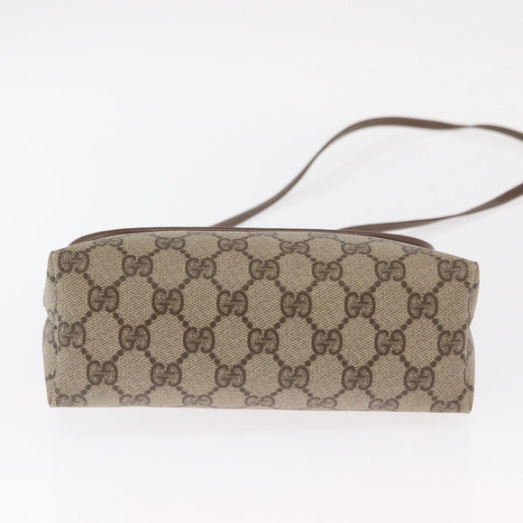 GUCCI GG Supreme Shoulder Bag PVC Beige Gold 007 115 6087 Auth ka1027