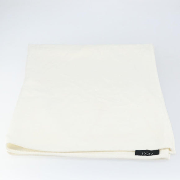 GUCCI Blanket Cotton White Auth ka1028