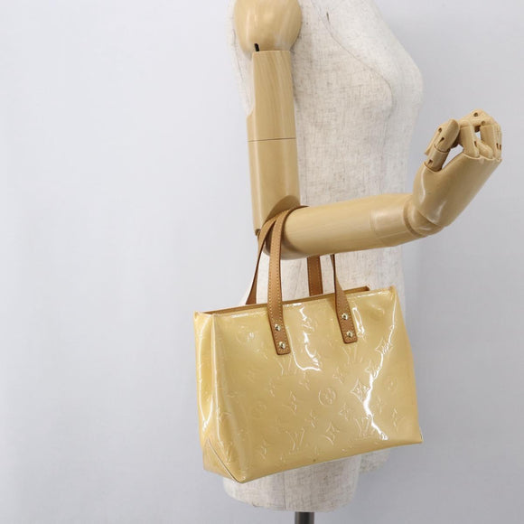 LOUIS VUITTON Monogram Vernis Reade PM Bag Marshmallow Pink M91306 Auth ka1034