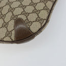 GUCCI GG Supreme Web Sherry Line Bag PVC Beige Gold 904 02 026 Auth ka1036-12