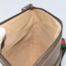 GUCCI GG Supreme Web Sherry Line Bag PVC Beige Gold 904 02 026 Auth ka1036-18