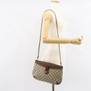 GUCCI GG Supreme Web Sherry Line Bag PVC Beige Gold 904 02 026 Auth ka1036-22