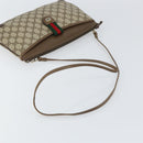 GUCCI GG Supreme Web Sherry Line Bag PVC Beige Gold 904 02 026 Auth ka1036-7