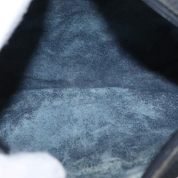 GUCCI GG Supreme Sherry Line Shoulder Bag PVC Navy Gold 378 02 004 Auth ka104