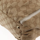 GUCCI GG Canvas Hand Bag Beige Gold 190248 Auth ka1040-17