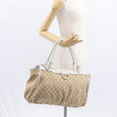GUCCI GG Canvas Hand Bag Beige Gold 190248 Auth ka1040-23