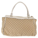 GUCCI GG Canvas Hand Bag Beige Gold 190248 Auth ka1040-2