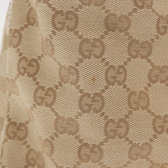 GUCCI GG Canvas Hand Bag Beige Gold 190248 Auth ka1040