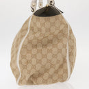 GUCCI GG Canvas Hand Bag Beige Gold 190248 Auth ka1040-5
