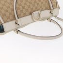 GUCCI GG Canvas Hand Bag Beige Gold 190248 Auth ka1040-7
