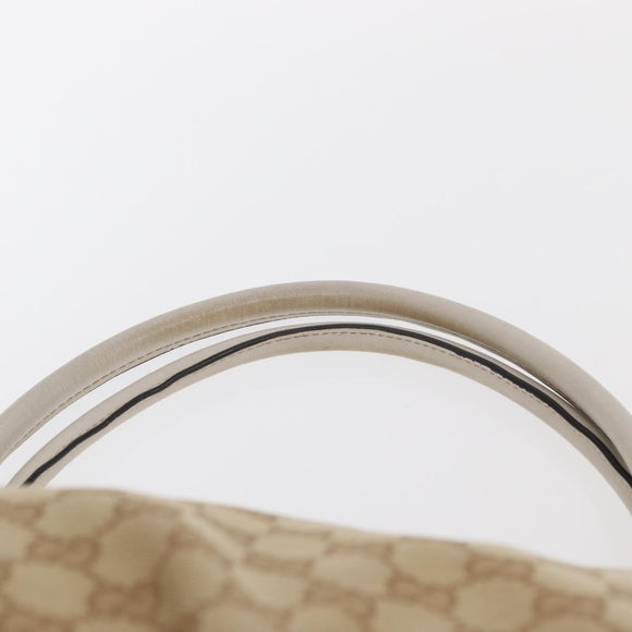 GUCCI GG Canvas Hand Bag Beige Gold 190248 Auth ka1040