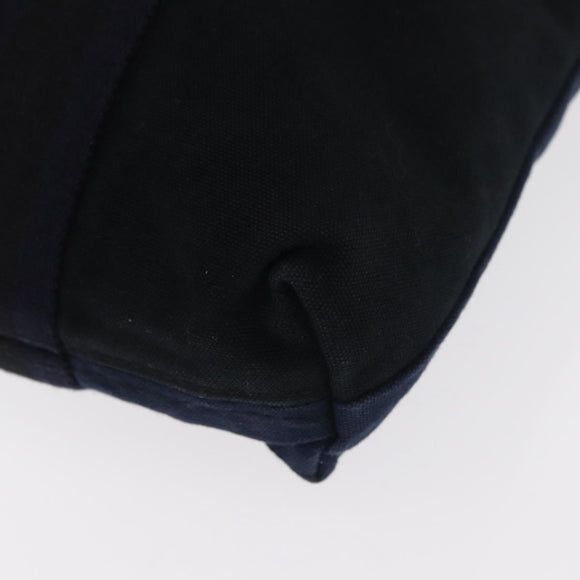 HERMES Fourre Tout Hand Bag Canvas Black Navy Auth ka1041