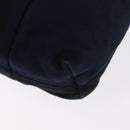 HERMES Fourre Tout Hand Bag Canvas Black Navy Auth ka1041-16