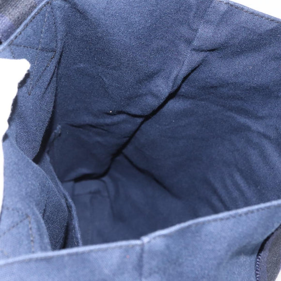 HERMES Fourre Tout Hand Bag Canvas Black Navy Auth ka1041