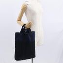 HERMES Fourre Tout Hand Bag Canvas Black Navy Auth ka1041-20