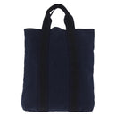 HERMES Fourre Tout Hand Bag Canvas Black Navy Auth ka1041-2