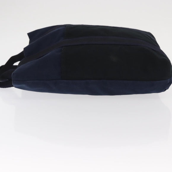 HERMES Fourre Tout Hand Bag Canvas Black Navy Auth ka1041