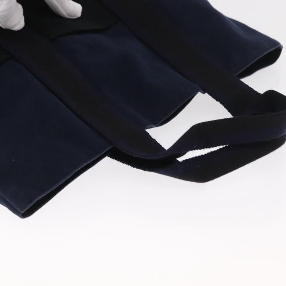 HERMES Fourre Tout Hand Bag Canvas Black Navy Auth ka1041
