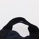 HERMES Fourre Tout Hand Bag Canvas Black Navy Auth ka1041-8