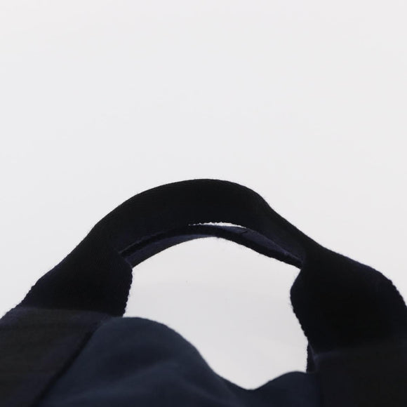 HERMES Fourre Tout Hand Bag Canvas Black Navy Auth ka1041