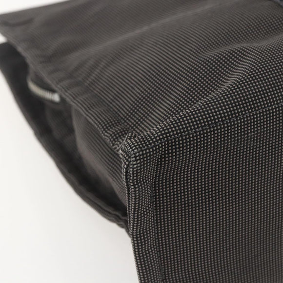 HERMES Her Line Tote Bag Canvas Gray Silver Auth ka1042