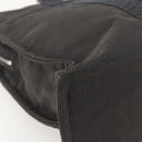 HERMES Her Line Tote Bag Canvas Gray Silver Auth ka1042-13