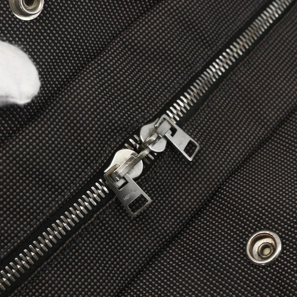 HERMES Her Line Tote Bag Canvas Gray Silver Auth ka1042