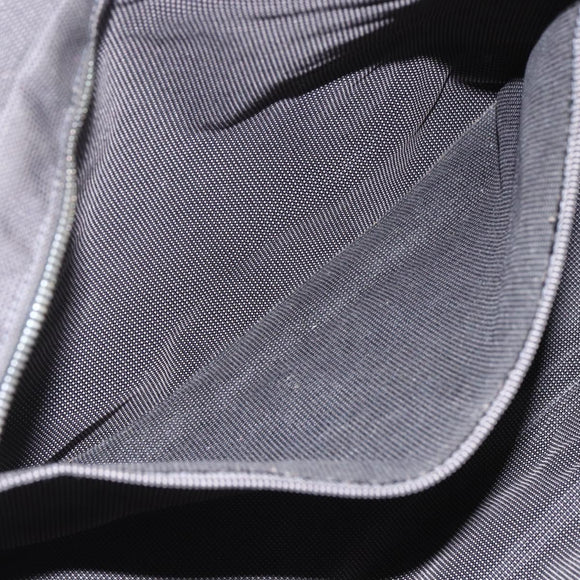 HERMES Her Line Tote Bag Canvas Gray Silver Auth ka1042