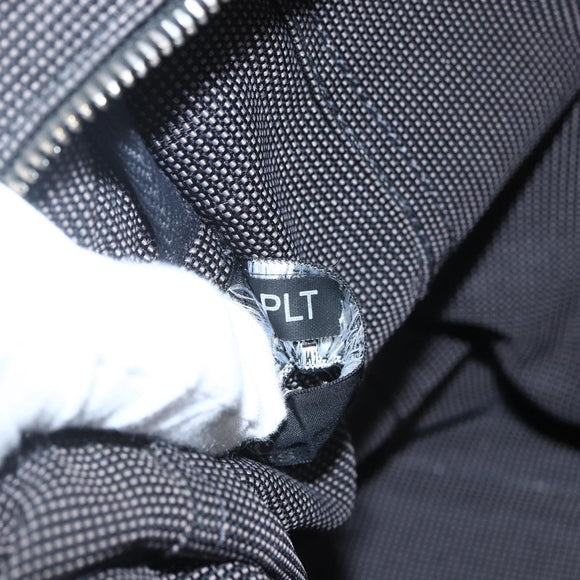 HERMES Her Line Tote Bag Canvas Gray Silver Auth ka1042